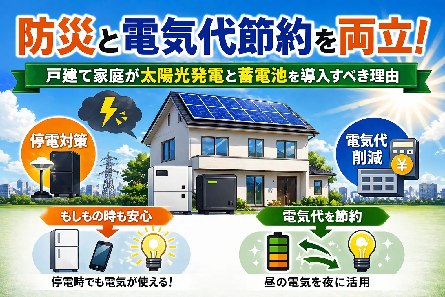 戸建て家庭が太陽光発電と蓄電池を導入すべき理由