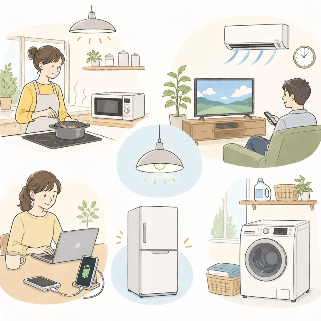 よく使う家電