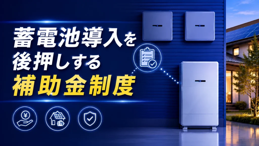 蓄電池導入を後押しする補助金制度