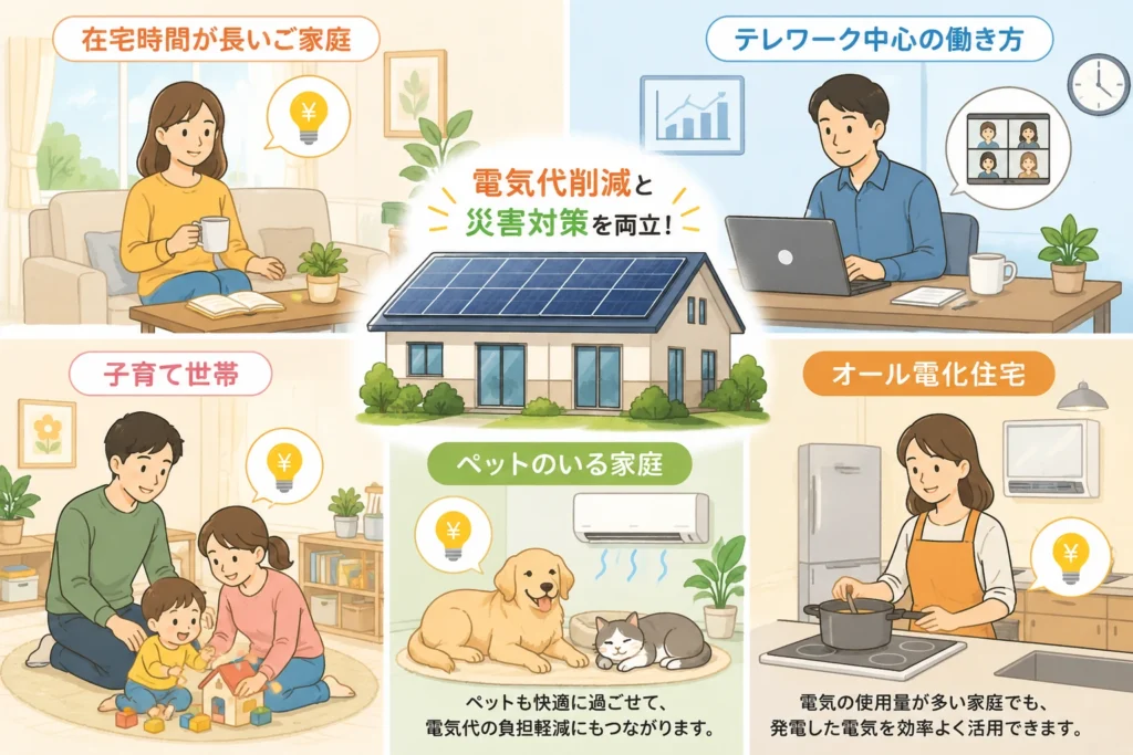 太陽光発電メリットのある家庭